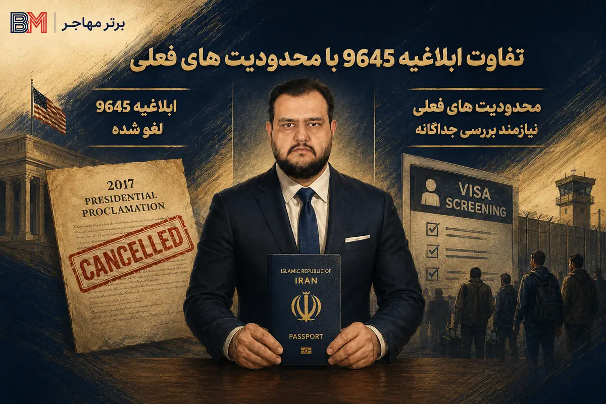تفاوت ابلاغیه 9645 با محدودیت فعلی ویزای آمریکا