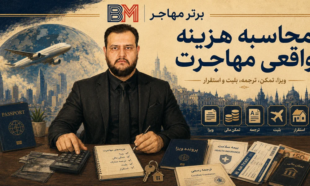 محاسبه هزینه واقعی مهاجرت شامل ویزا تمکن و هزینه استقرار