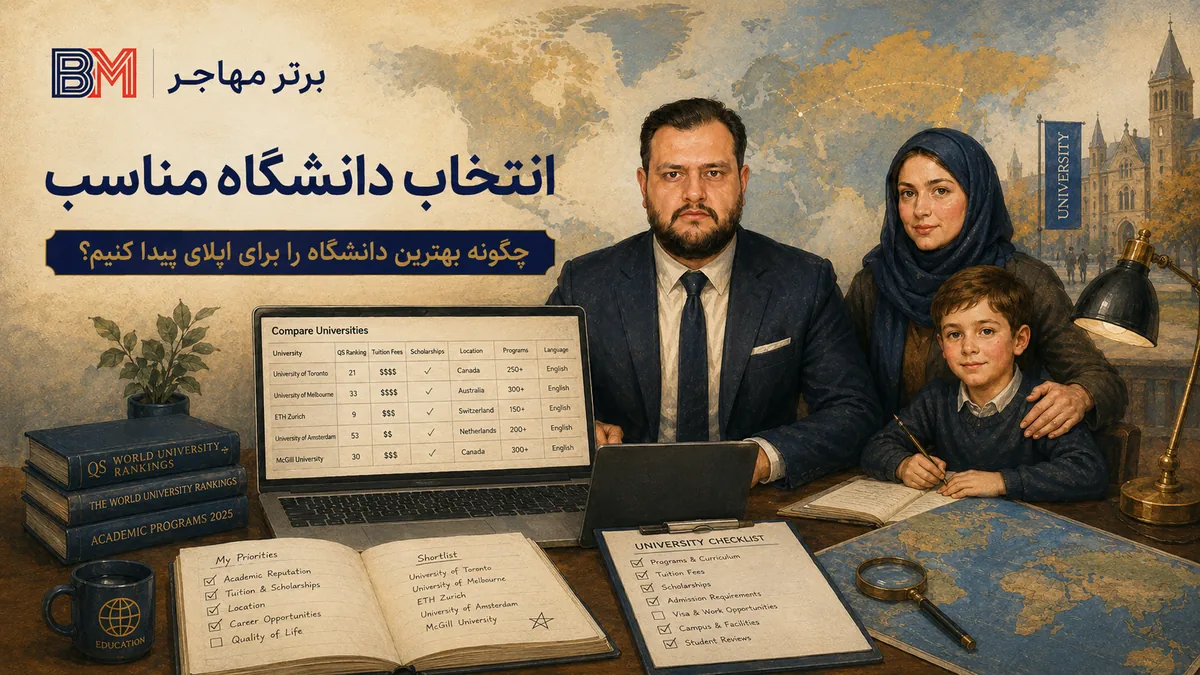 انتخاب دانشگاه مناسب برای اپلای تحصیلی