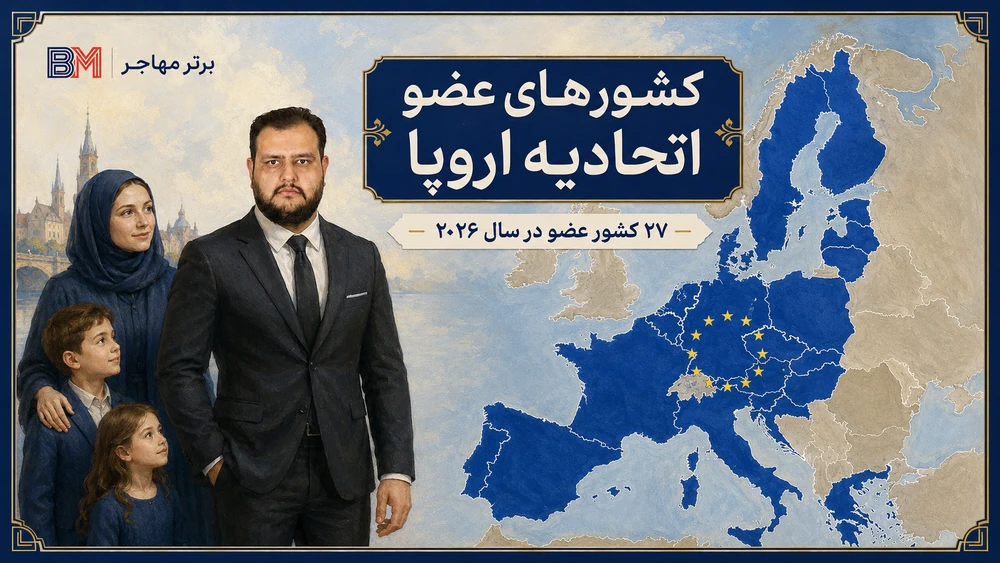 نقشه ۲۷ کشور عضو اتحادیه اروپا در سال ۲۰۲۶
