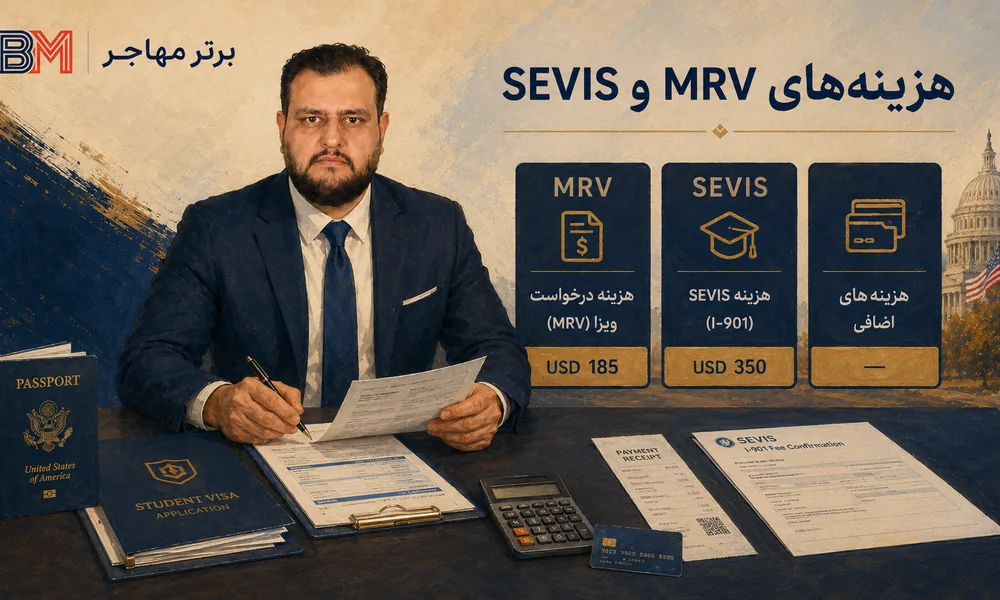 هزینه MRV و SEVIS برای ویزای تحصیلی آمریکا