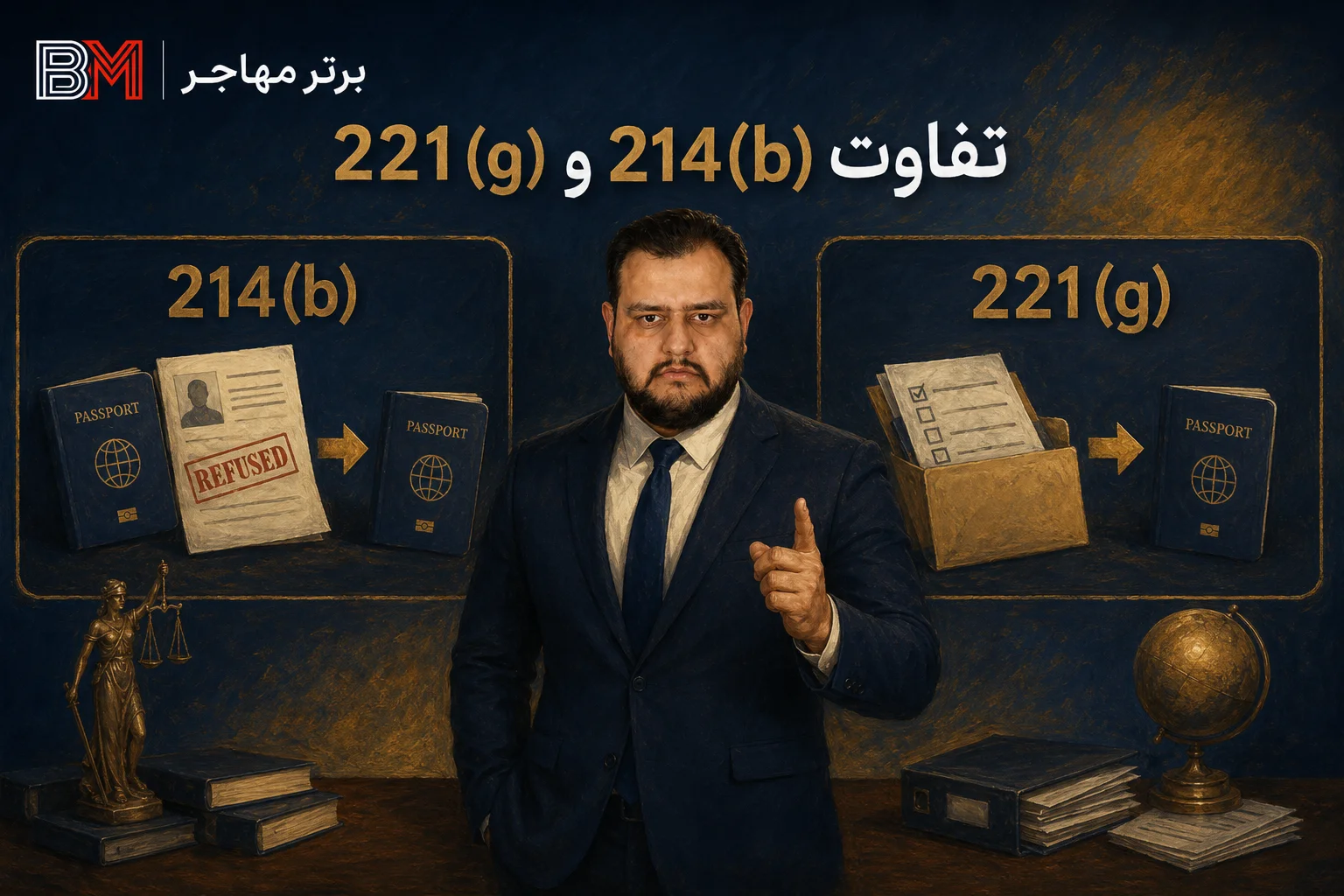 تفاوت ریجکتی ویزای آمریکا با بندهای 214b و 221g