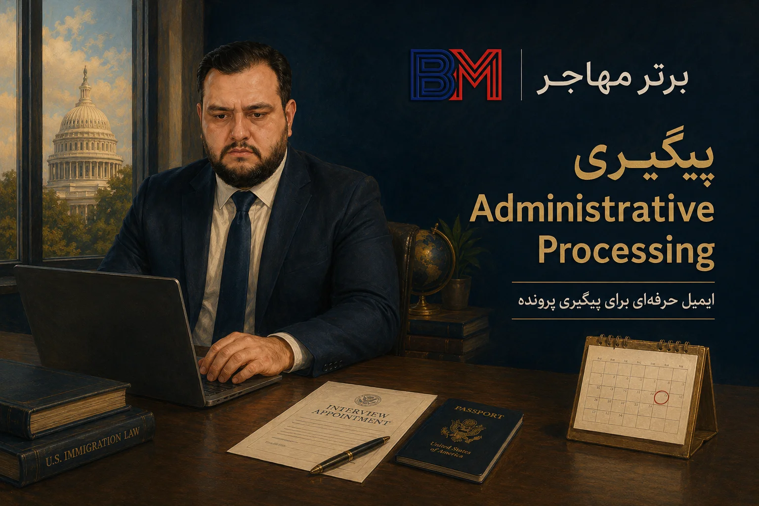 نمونه ایمیل پیگیری Administrative Processing ویزای آمریکا