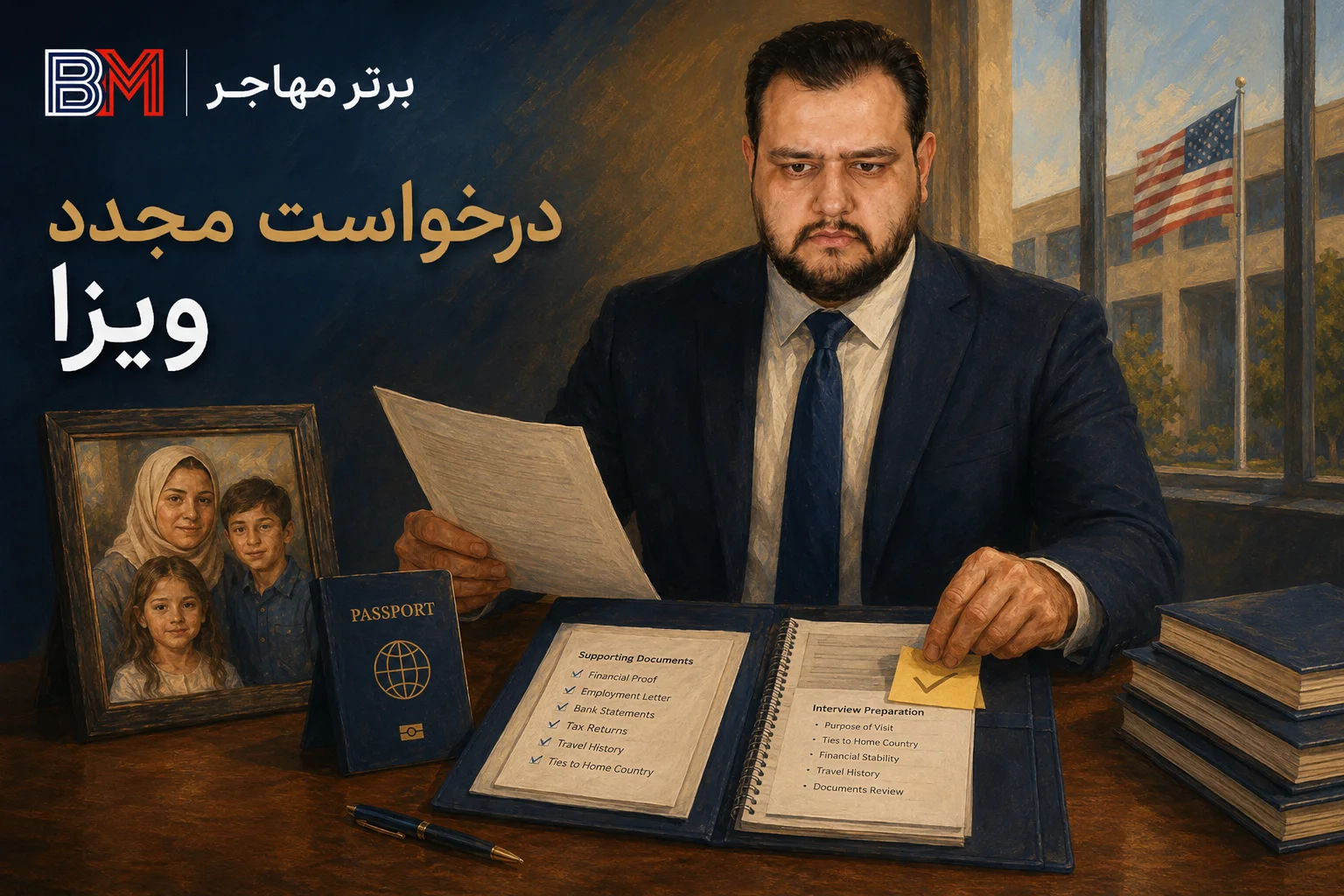 درخواست مجدد ویزای آمریکا پس از رفع دلایل ریجکتی