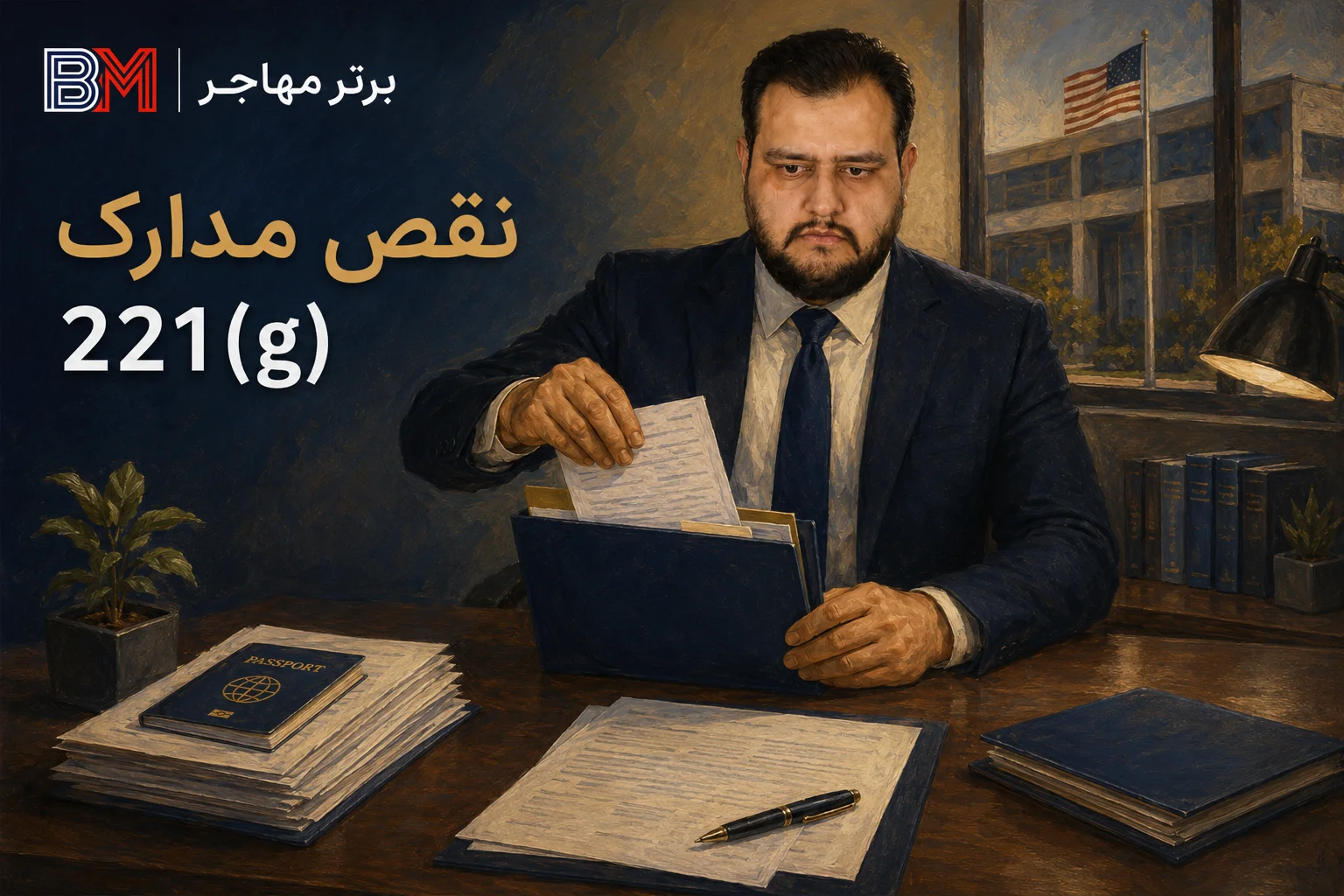 رفع نقص مدارک ویزای آمریکا در پرونده 221g