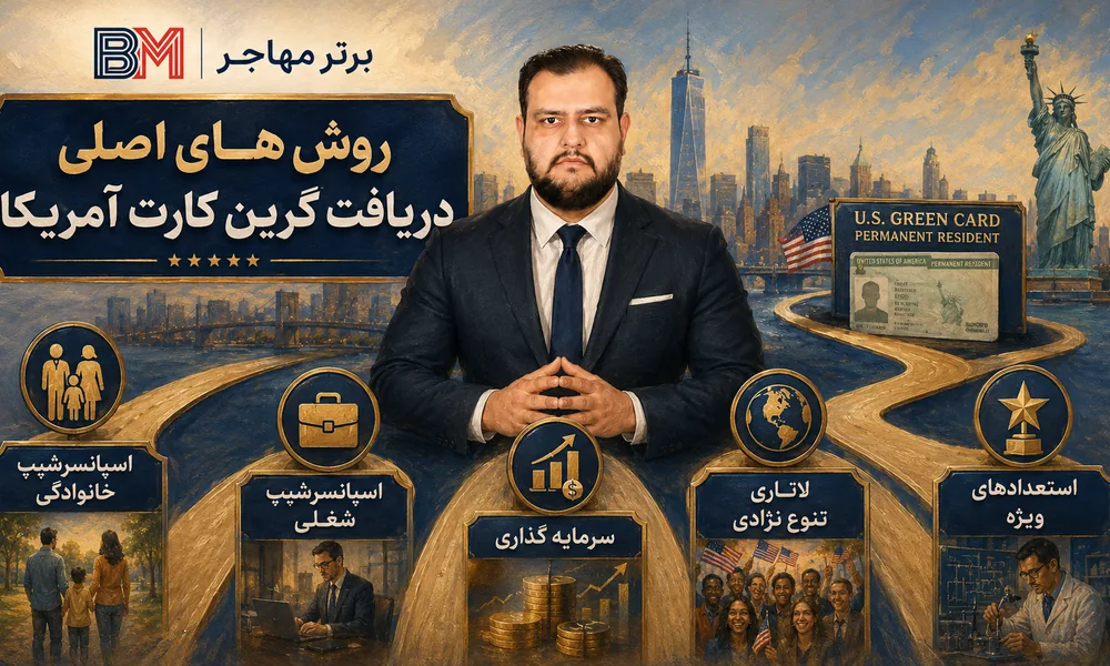 روش های مختلف دریافت گرین کارت آمریکا