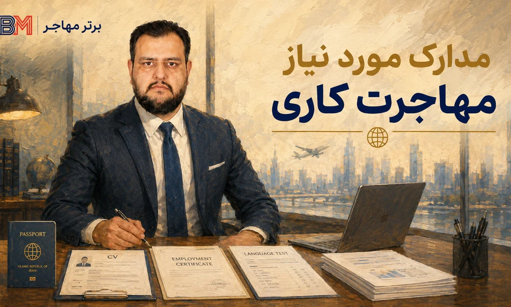 مدارک لازم برای ویزای کاری و مهاجرت کاری