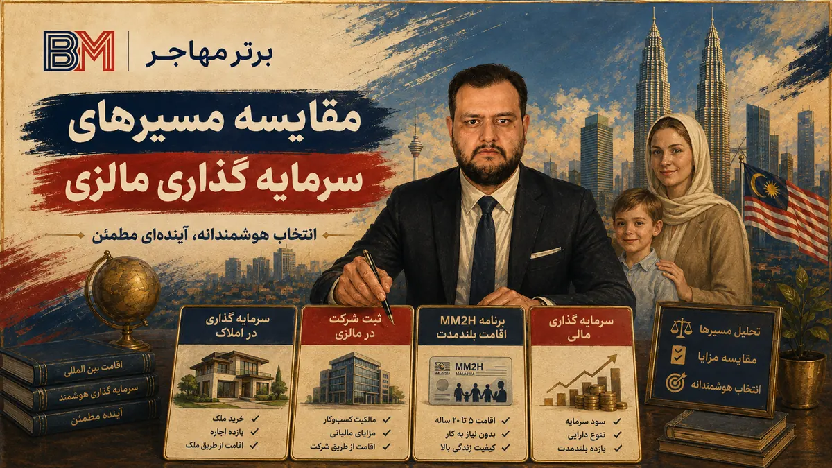 مقایسه روش های مهاجرت سرمایه گذاری به مالزی