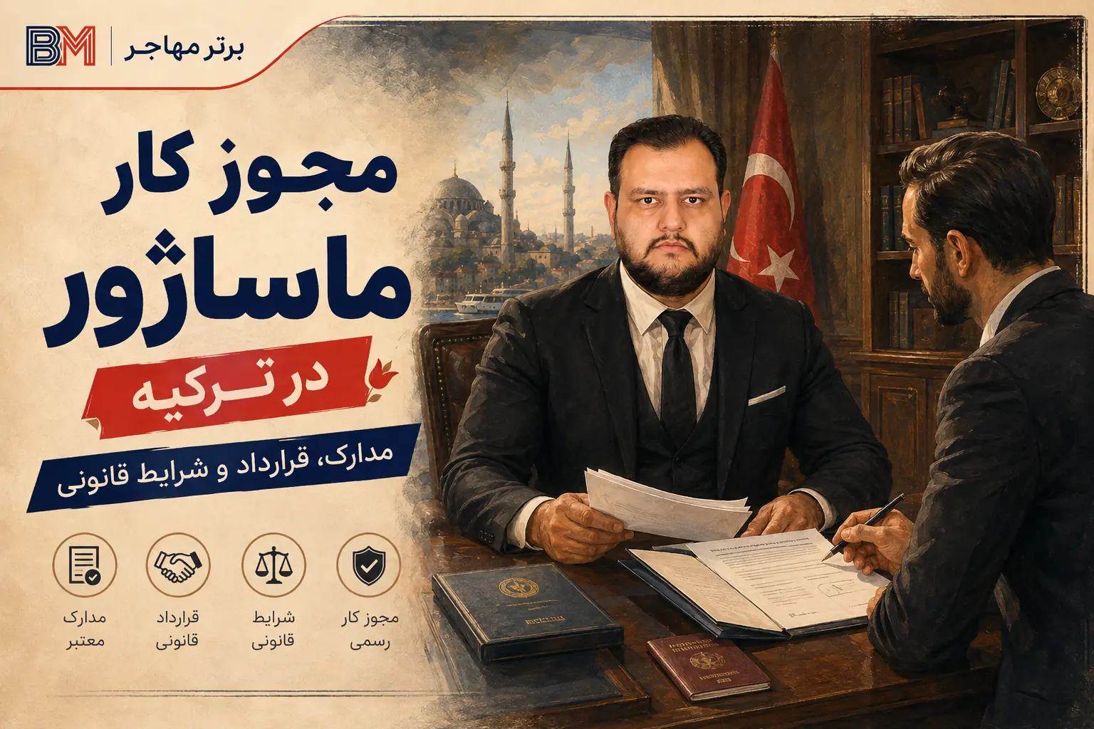مدارک و مجوز کار ماساژور ایرانی در ترکیه