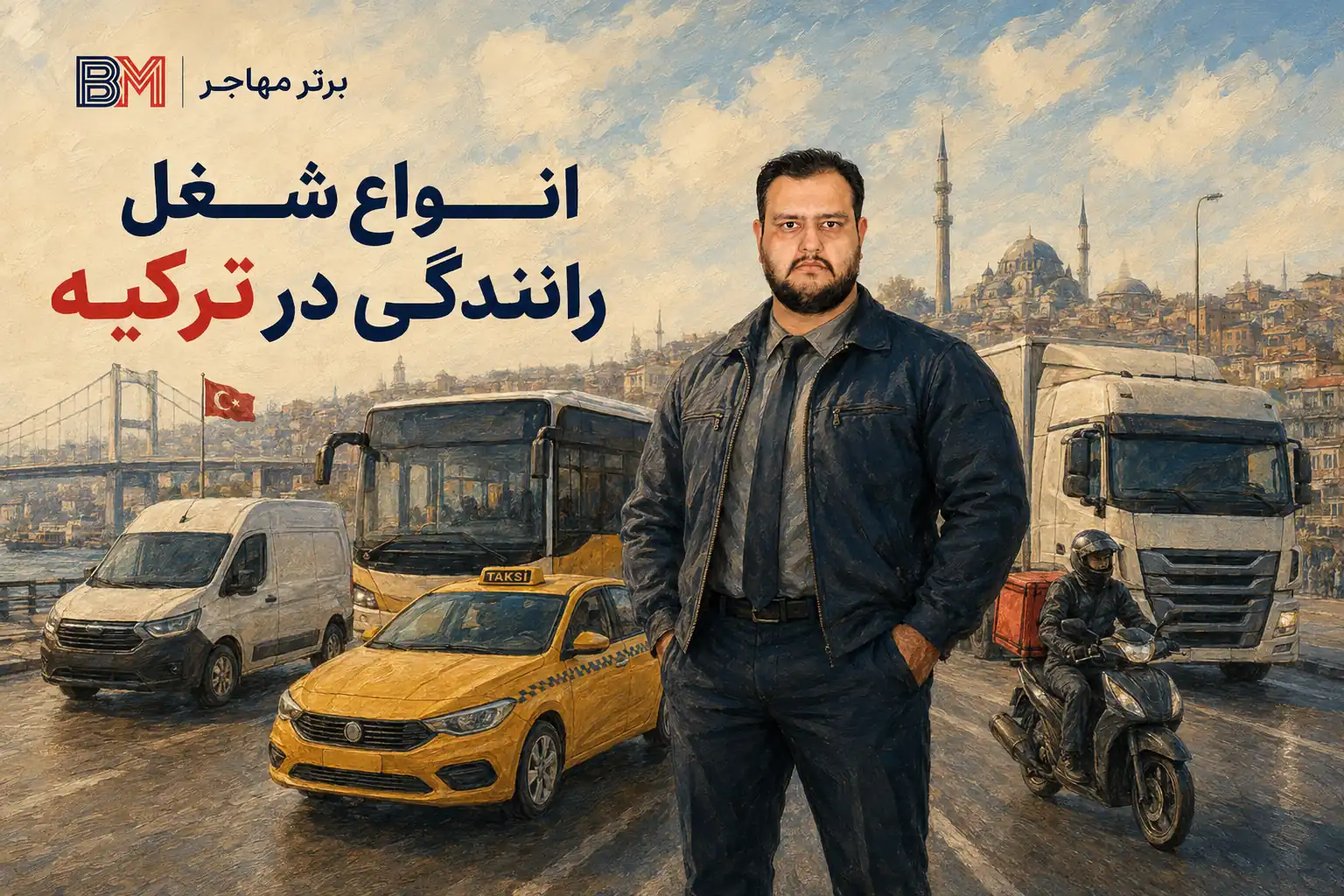 انواع شغل رانندگی در ترکیه