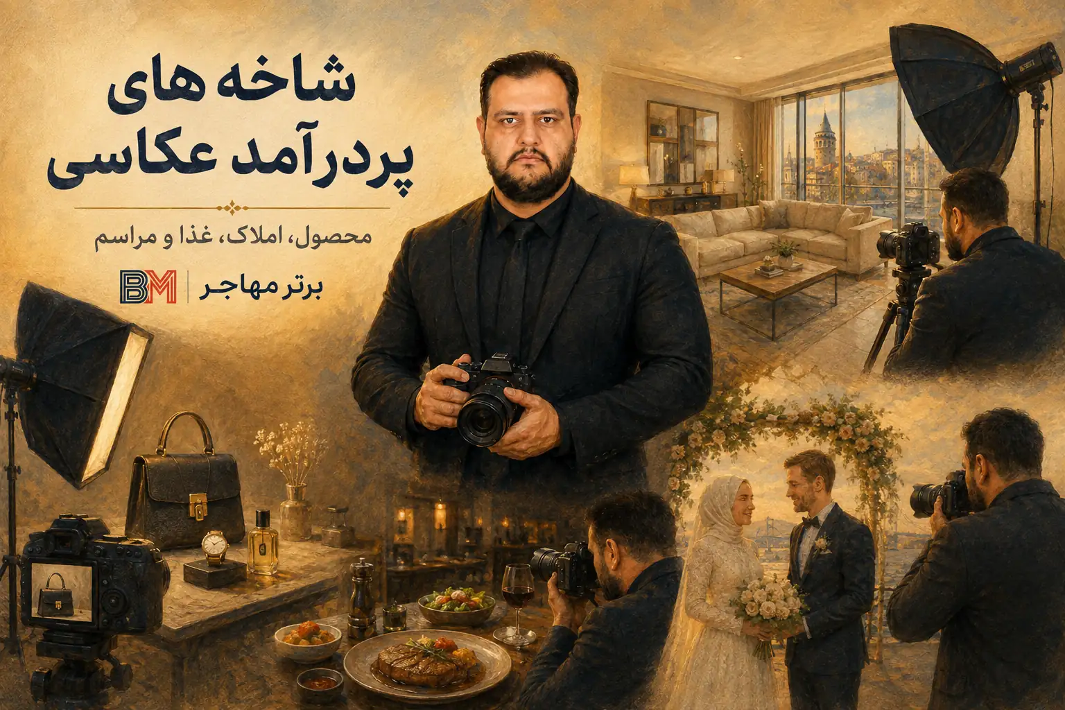 شاخه های پردرآمد عکاسی در ترکیه شامل محصول و املاک