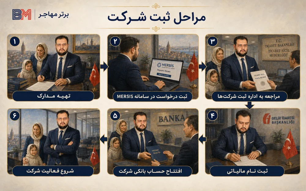 مراحل ثبت شرکت در ترکیه از تنظیم مدارک تا شروع فعالیت