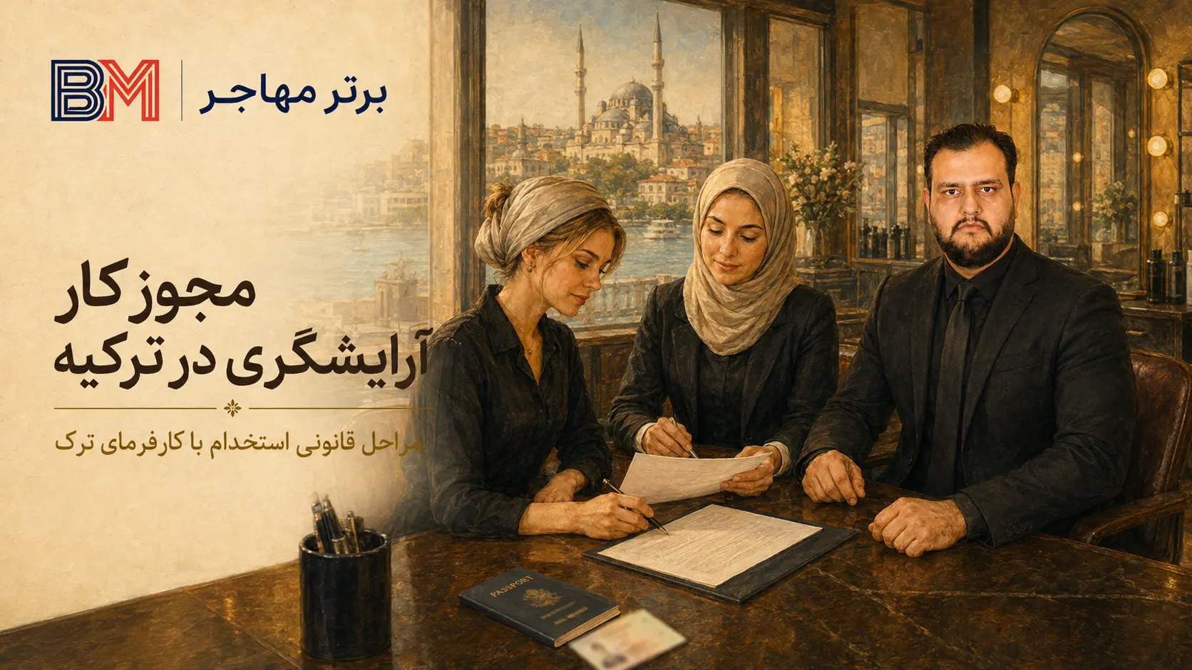 مراحل دریافت مجوز کار آرایشگری در ترکیه با کارفرمای ترک