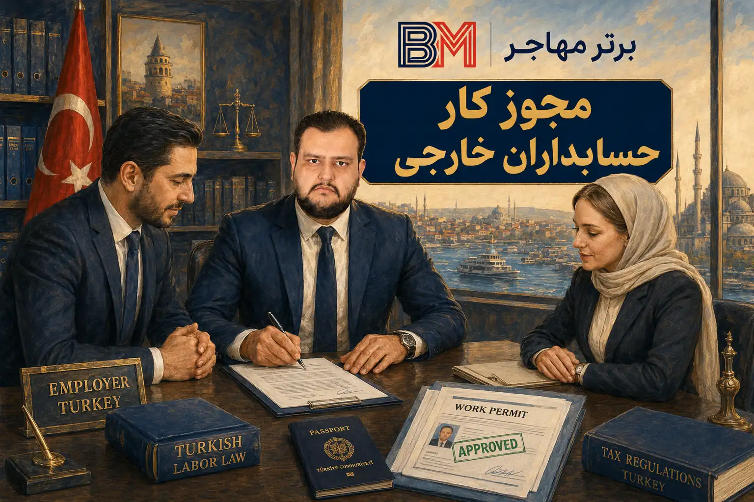 مراحل دریافت مجوز کار حسابدار در ترکیه