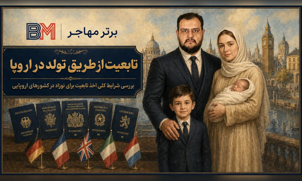 شرایط تابعیت از طریق تولد در کشورهای اروپایی
