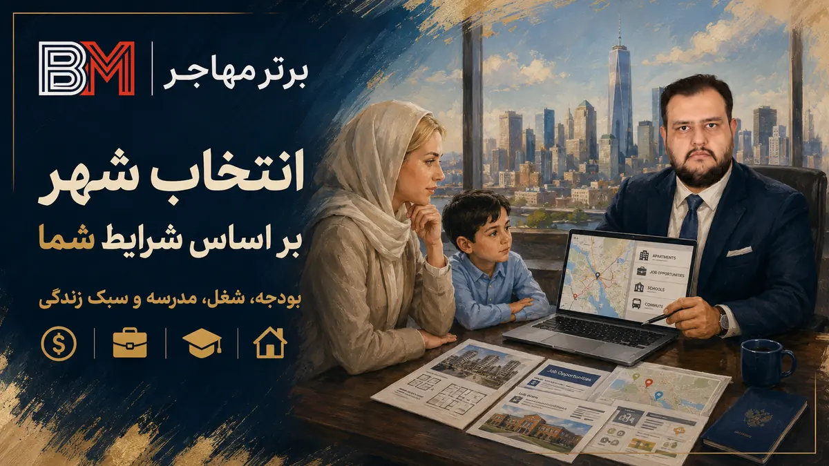 انتخاب شهر آمریکا بر اساس بودجه شغل و شرایط خانواده