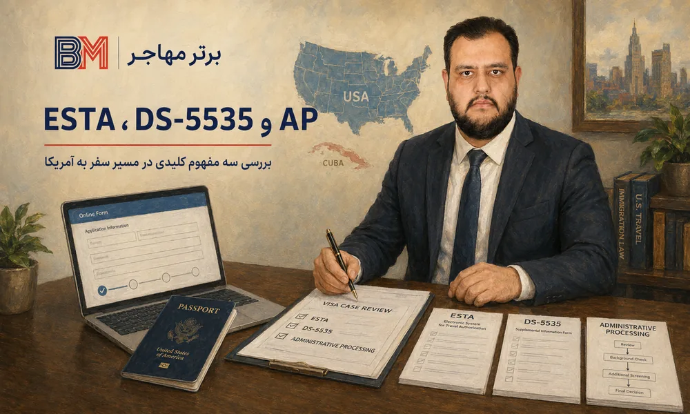 تفاوت ESTA و DS-5535 و بررسی اداری در پرونده ویزای آمریکا