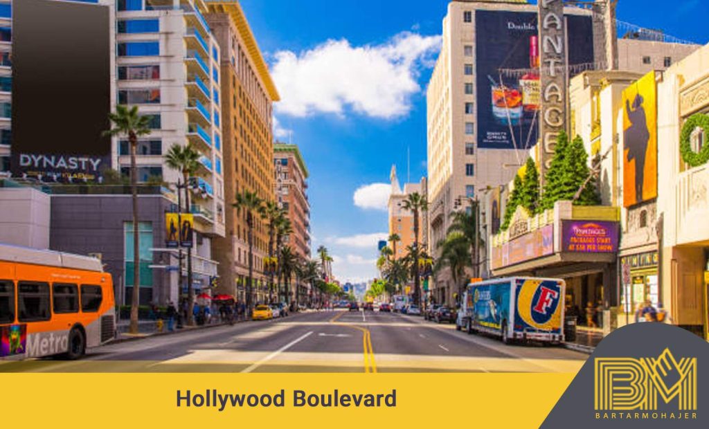 مکان های دیدنی لس آنجلس خیابان Hollywood Boulevard