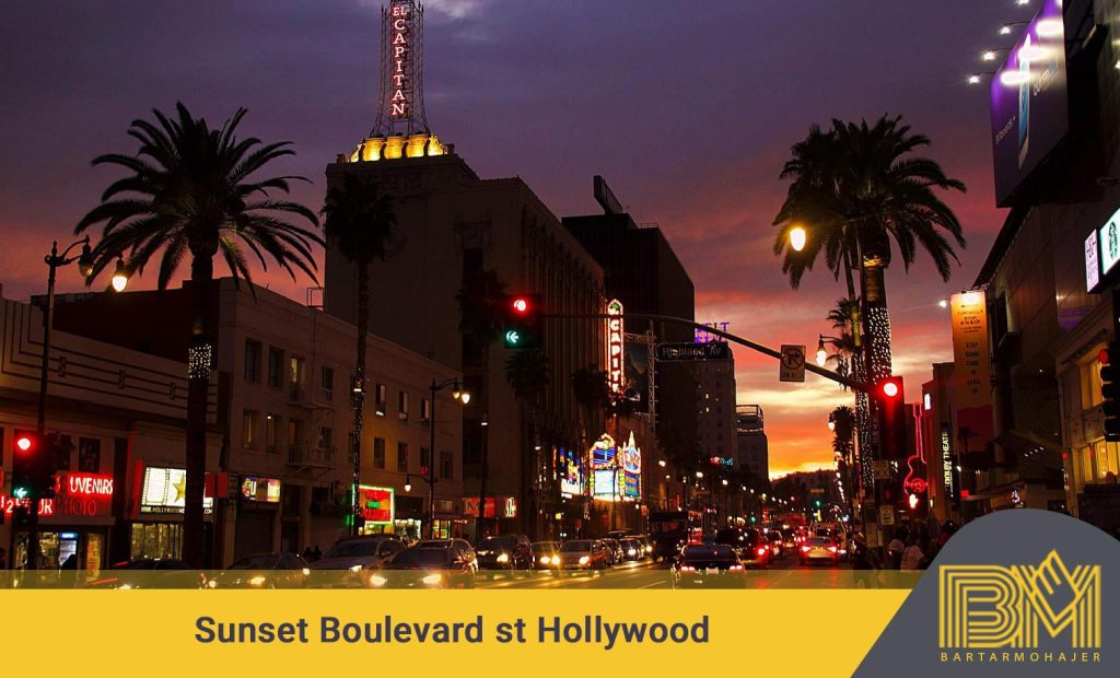 مکان های دیدنی لس آنجلس خیابان Sunset Boulevard