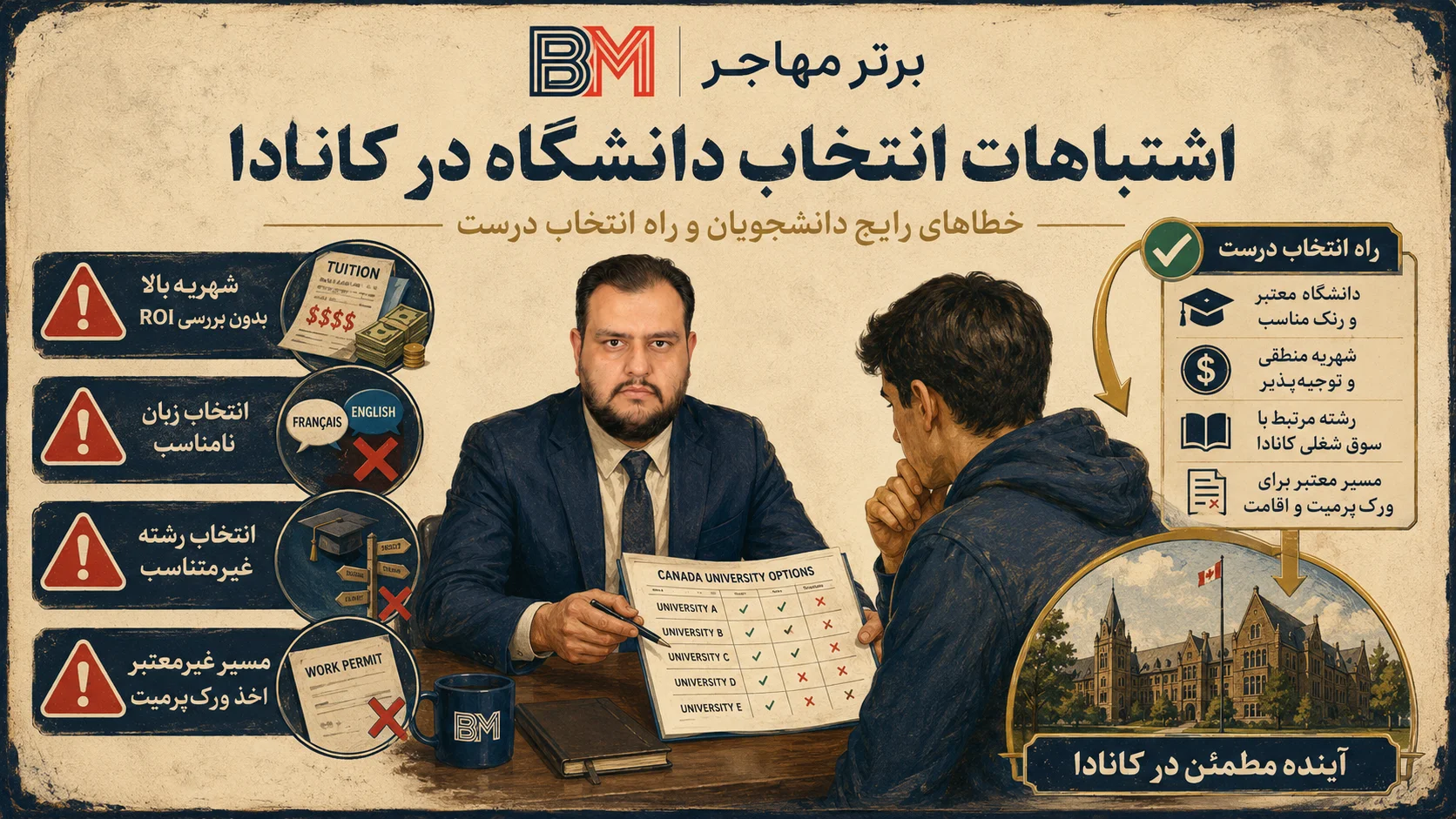 اشتباهات رایج دانشجویان در انتخاب دانشگاه های کانادا