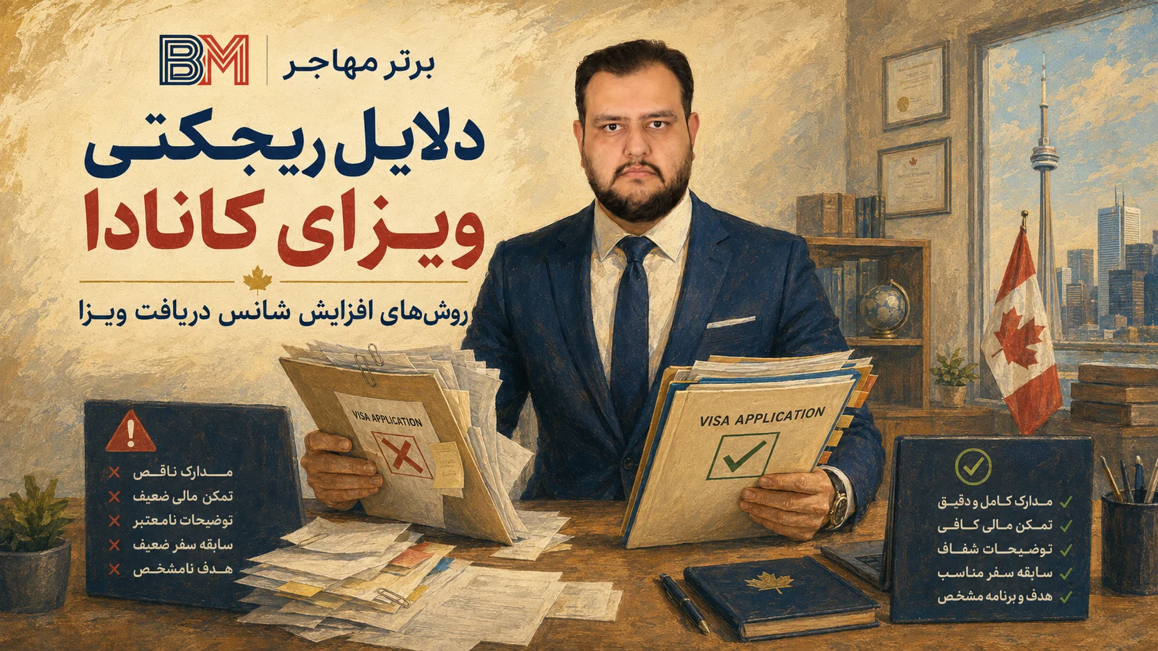 دلایل ریجکتی ویزای کانادا و روش های افزایش شانس دریافت ویزا