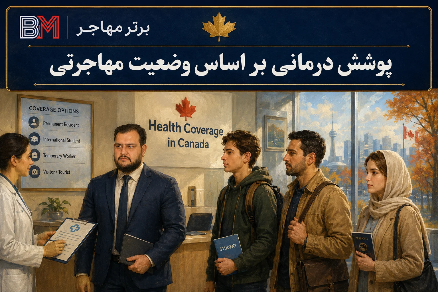 بیمه درمانی کانادا برای مهاجران دانشجویان و گردشگران