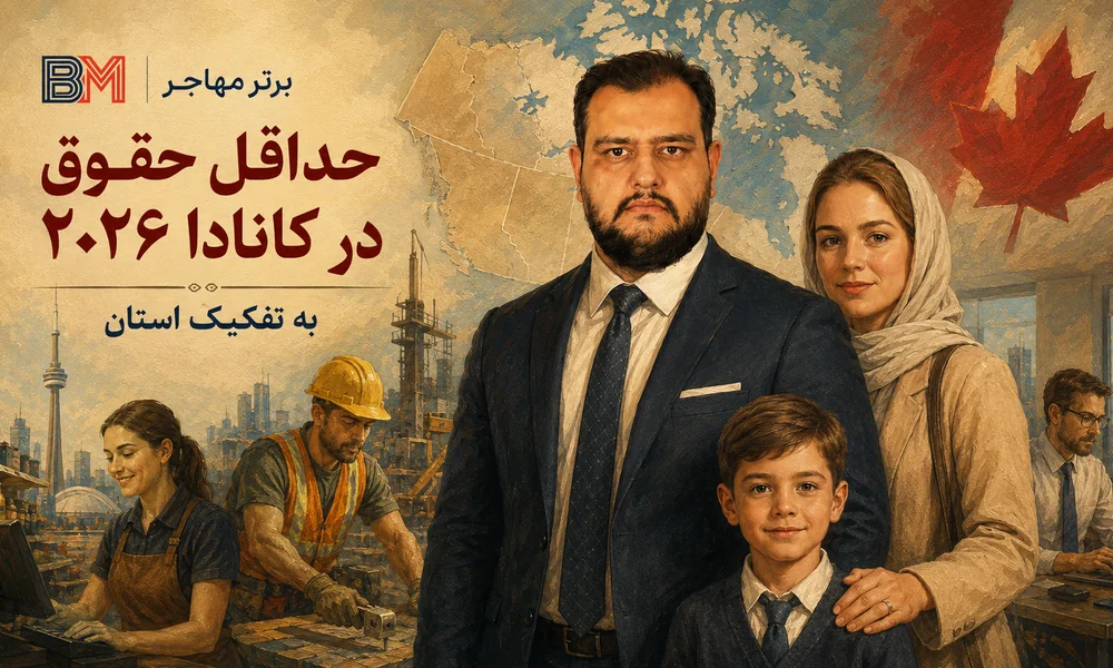 حداقل دستمزد در استان های کانادا در سال 2026