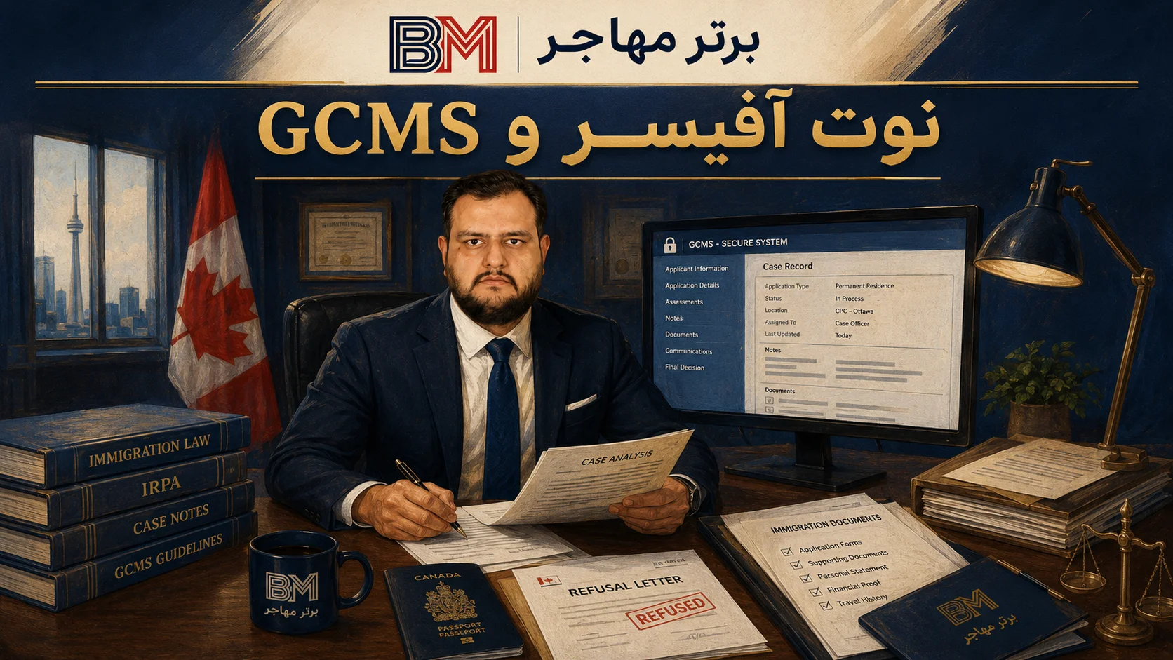 نوت آفیسر و GCMS برای بررسی دلایل ریجکتی ویزای کانادا