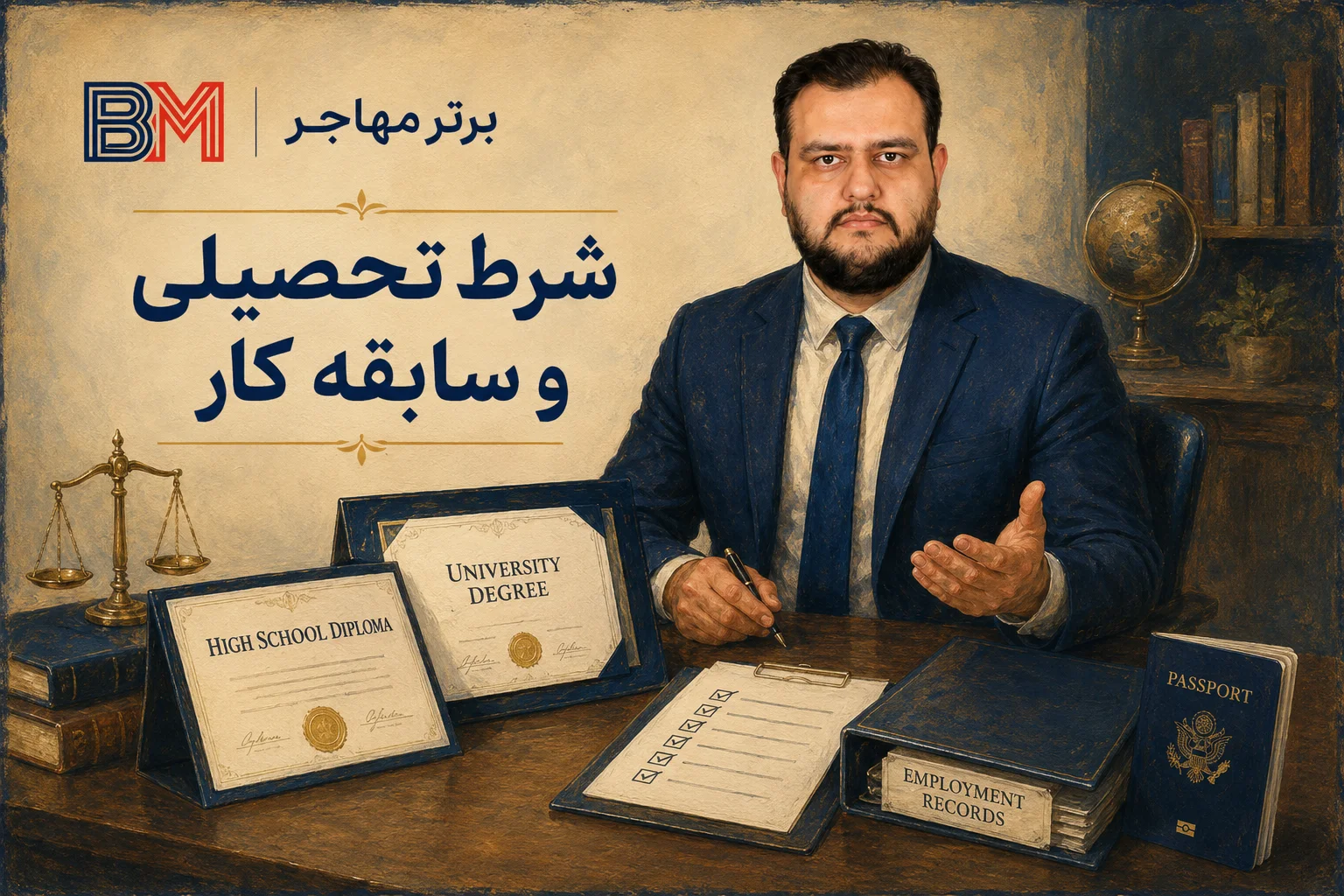 شرط تحصیلی و سابقه کار برای دریافت ویزای لاتاری