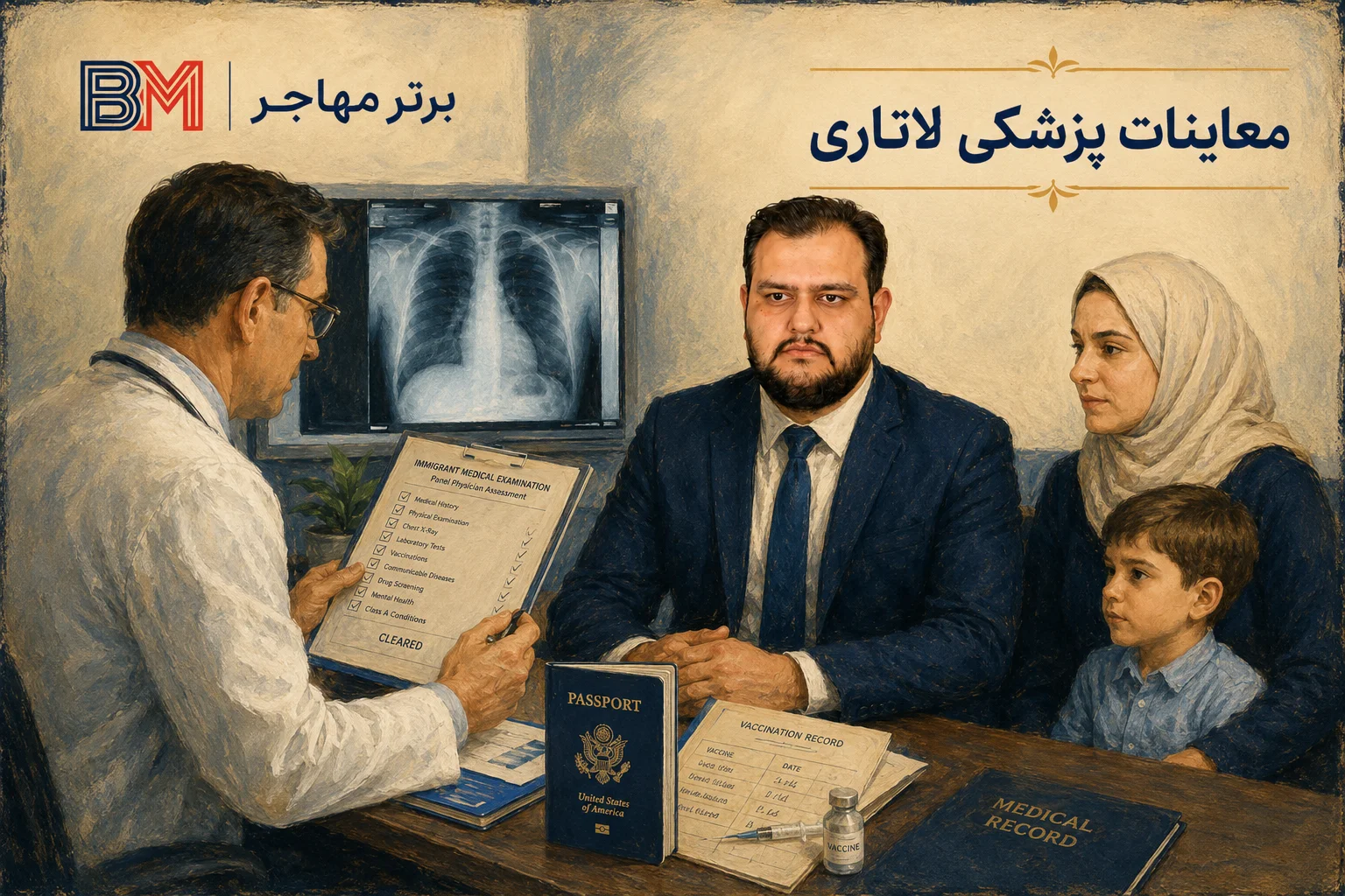 معاینات پزشکی ویزای لاتاری پیش از مصاحبه سفارت