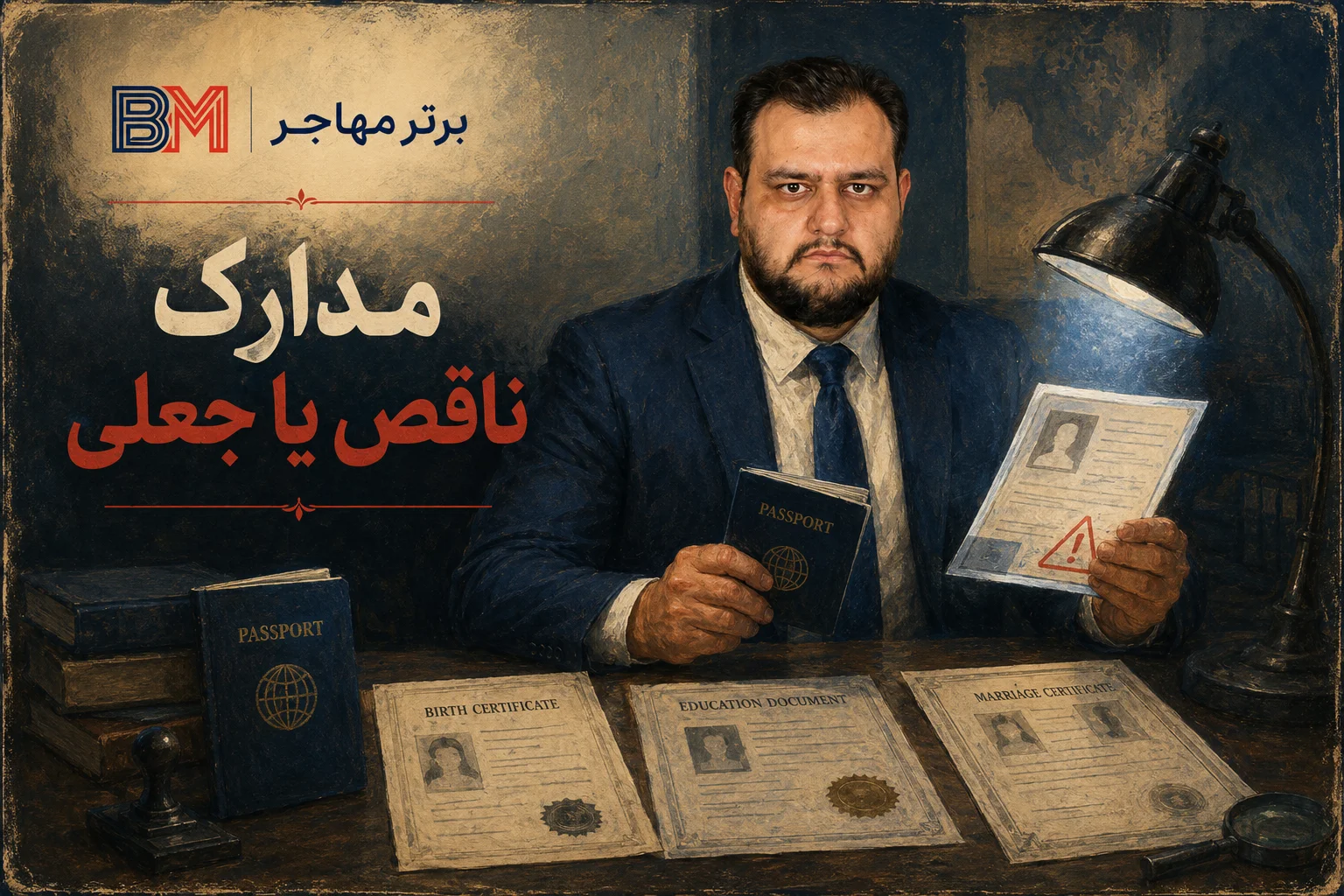 مدارک ناقص یا جعلی و ریجکتی ویزای لاتاری