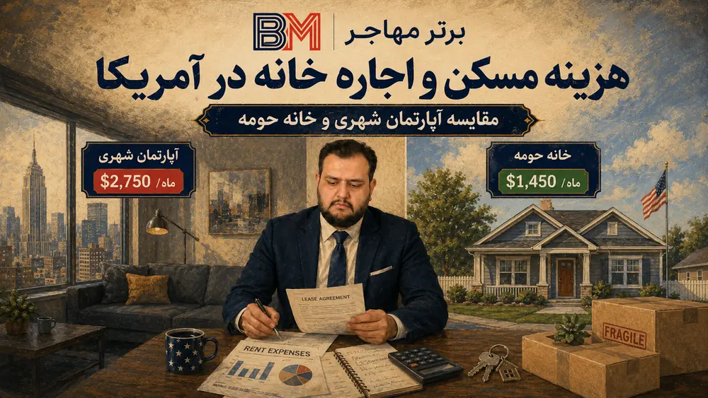 هزینه اجاره خانه و مسکن در ایالت های آمریکا