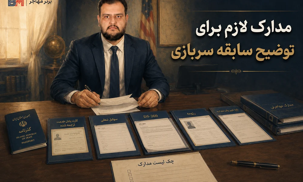 مدارک لازم برای توضیح سابقه سربازی در مصاحبه ویزای آمریکا