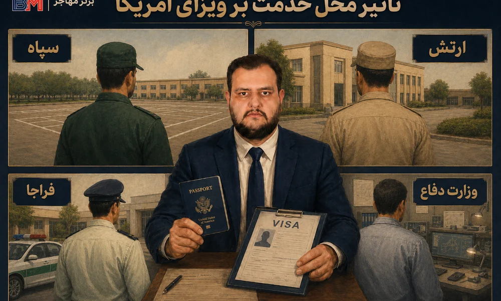 مقایسه تاثیر خدمت در سپاه ارتش و نیروی انتظامی بر ویزای آمریکا