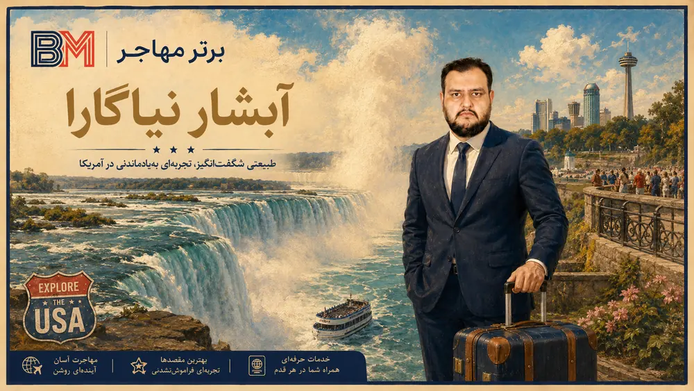 آبشار نیاگارا در ایالت نیویورک از جاذبه های طبیعی آمریکا