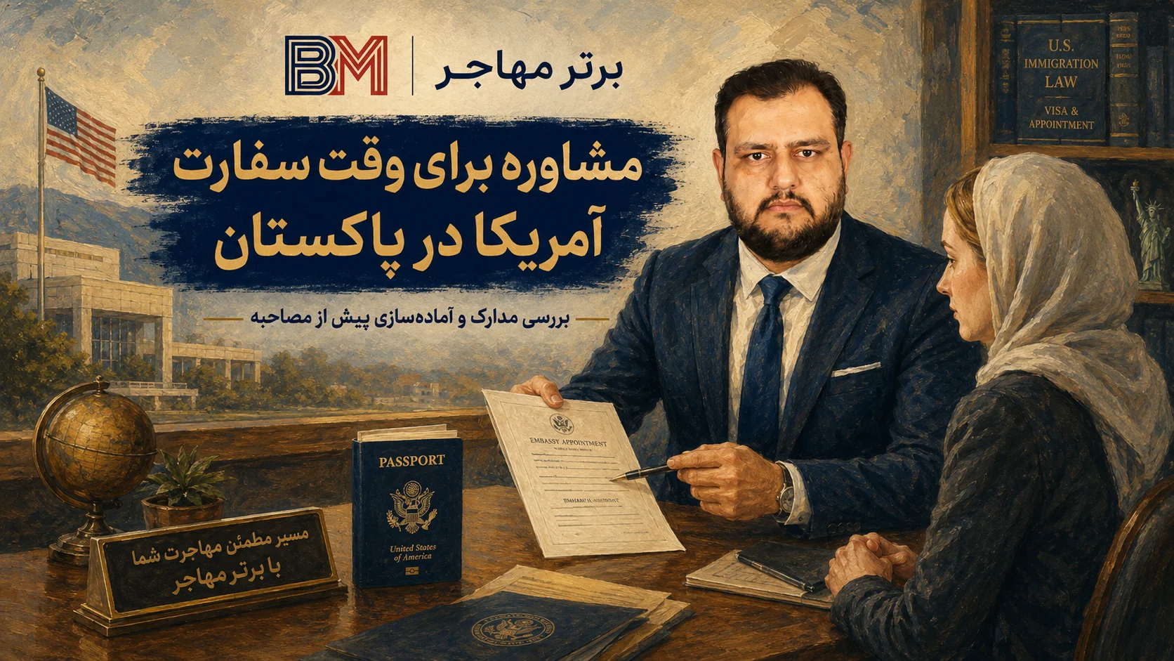 مشاوره برای وقت سفارت آمریکا در پاکستان