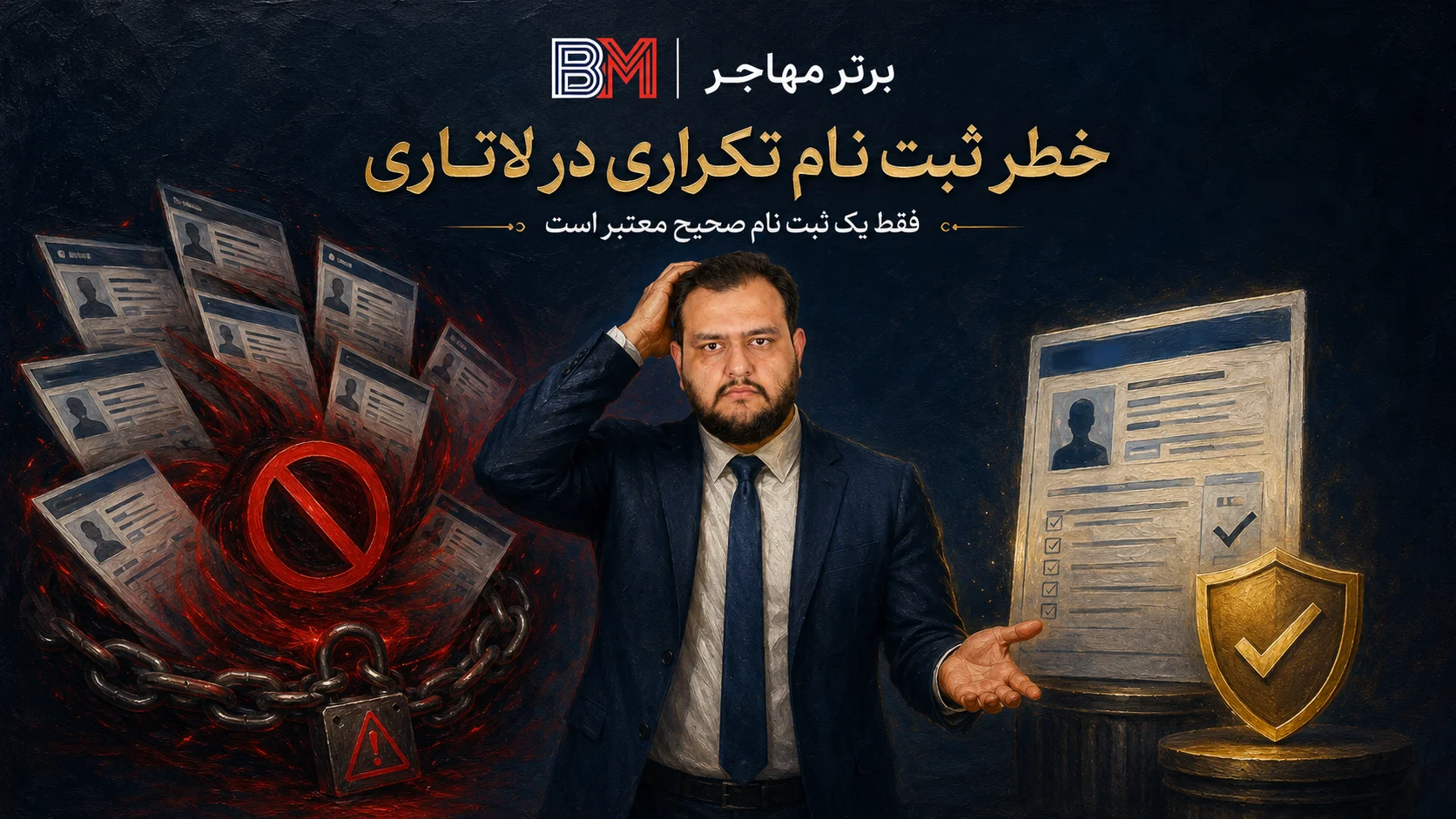 خطر ثبت نام تکراری و بی اعتبار شدن فرم لاتاری