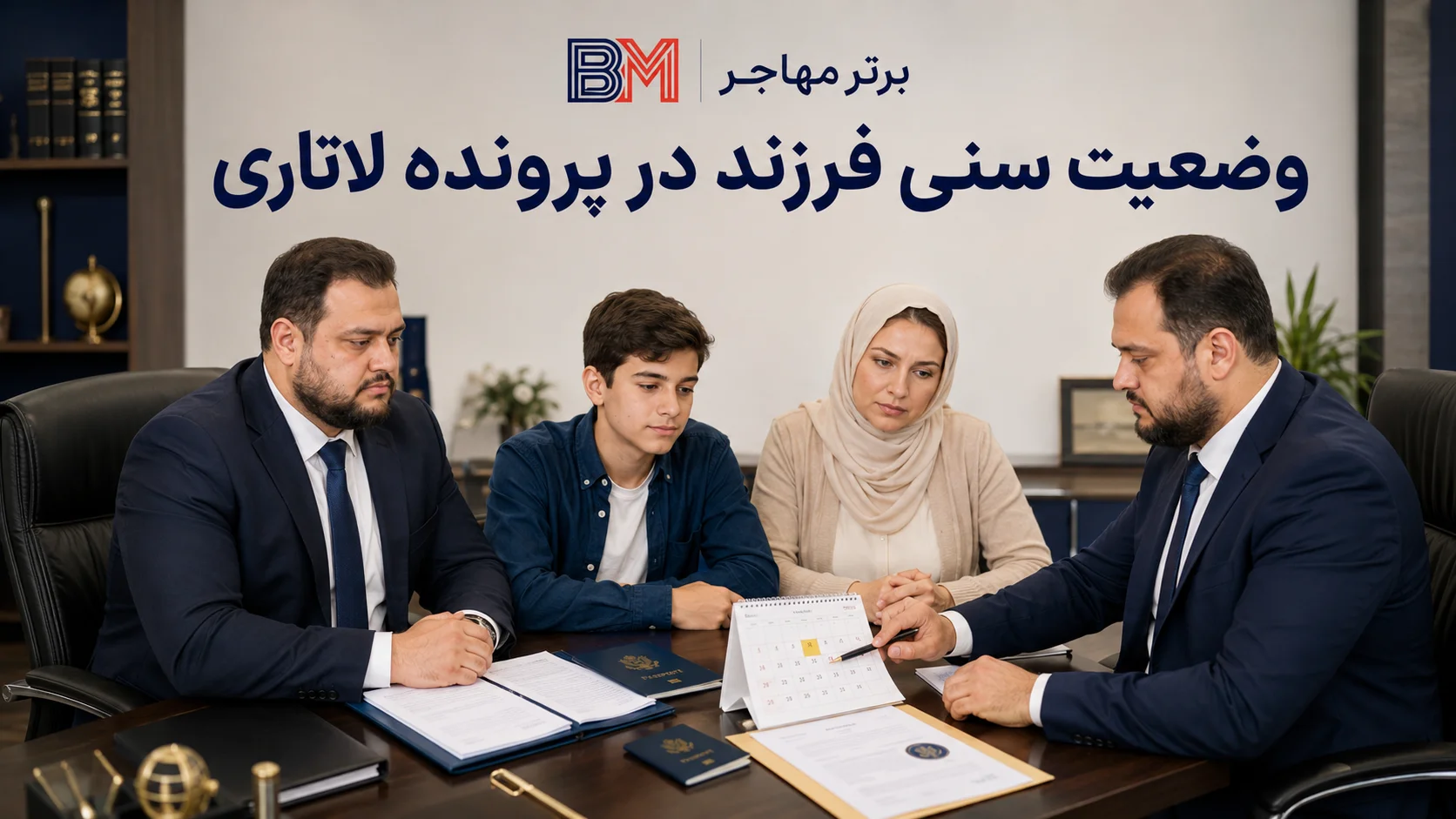 مصاحبه ویزای لاتاری برنده همراه همسر و فرزندان