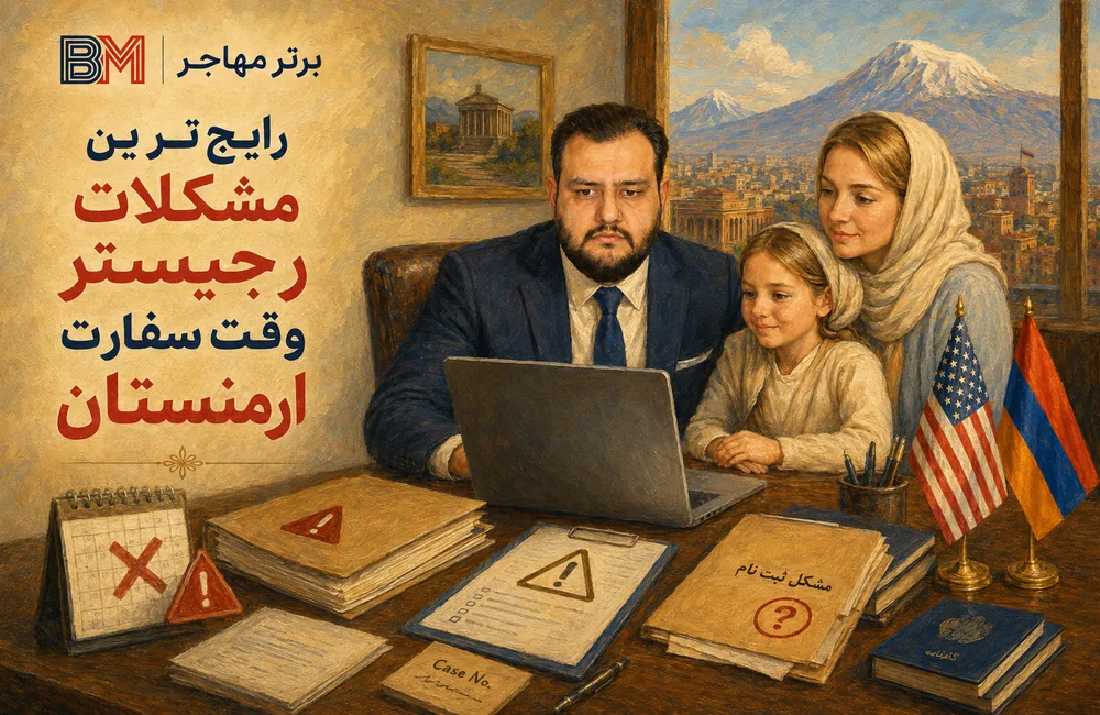 مشکلات رجیستر وقت سفارت آمریکا در ایروان ارمنستان
