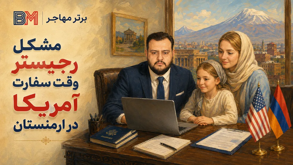 نحوه پیگیری مشکلات در رجیستر وقت دهی سفارت آمریکا در ارمنستان