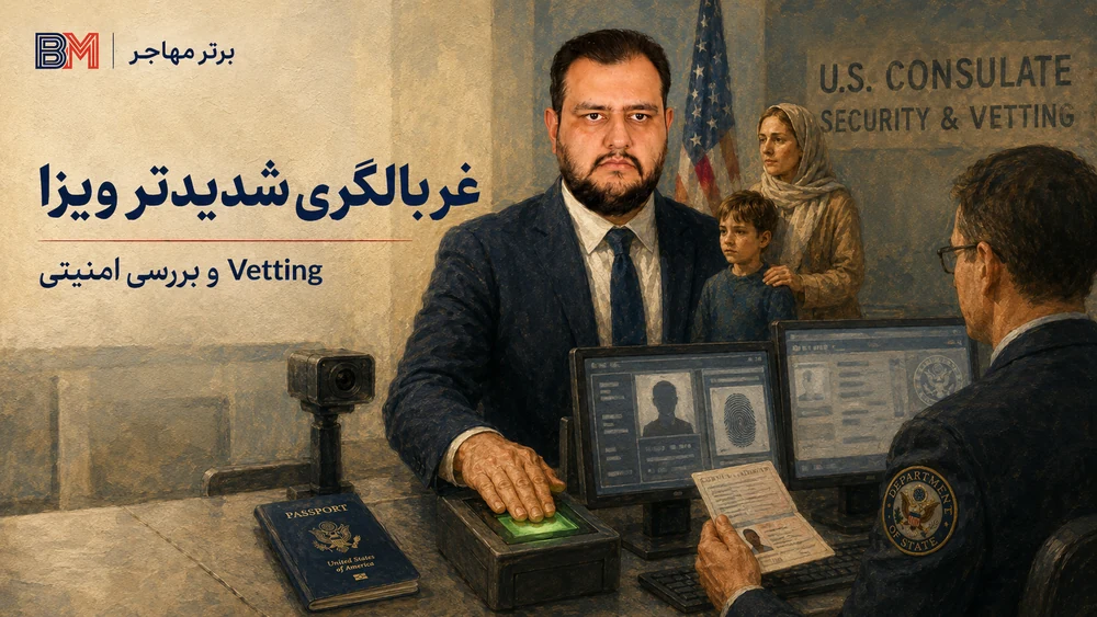 بررسی امنیتی و غربالگری متقاضیان ویزای آمریکا