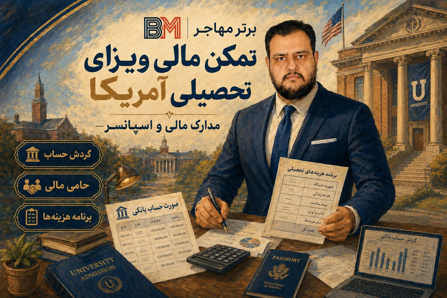 تمکن مالی مورد نیاز ویزای دانشجویی آمریکا