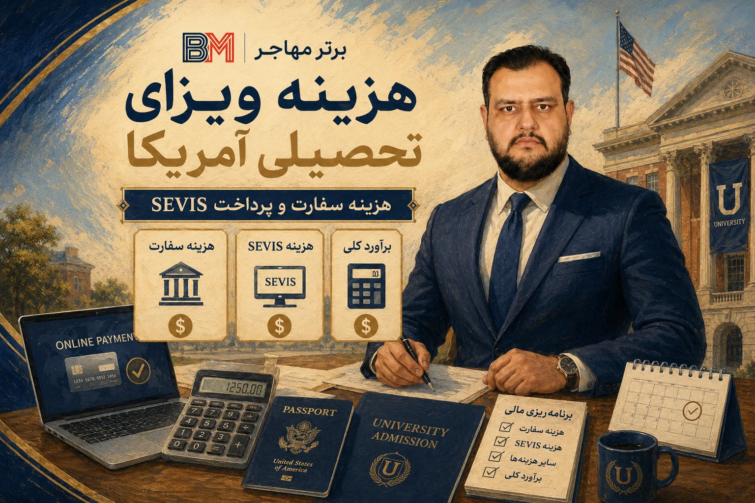 هزینه ویزای تحصیلی آمریکا و پرداخت SEVIS