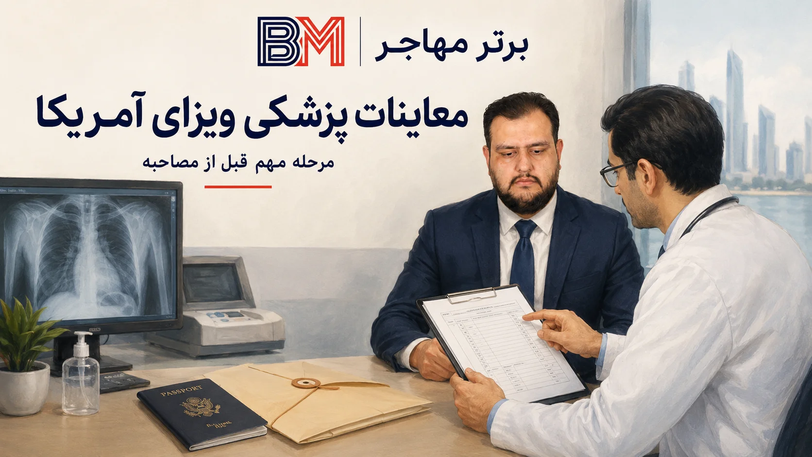 معاینه پزشکی و مدیکال ویزای آمریکا در ابوظبی
