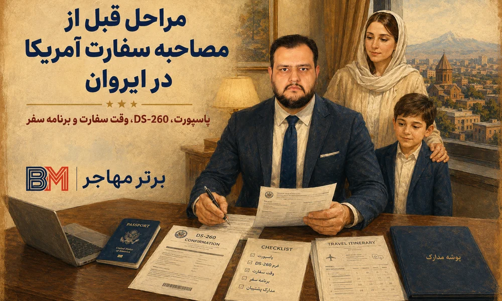 مراحل قبل از مصاحبه سفارت آمریکا در ایروان