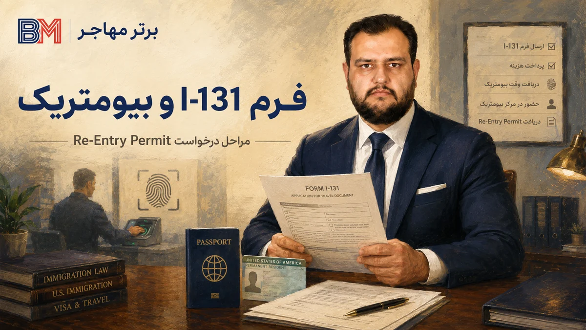 فرم I-131 و مراحل درخواست Re-Entry Permit آمریکا