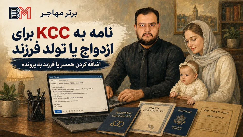 مکاتبه با KCC برای اضافه کردن همسر یا فرزند به پرونده لاتاری