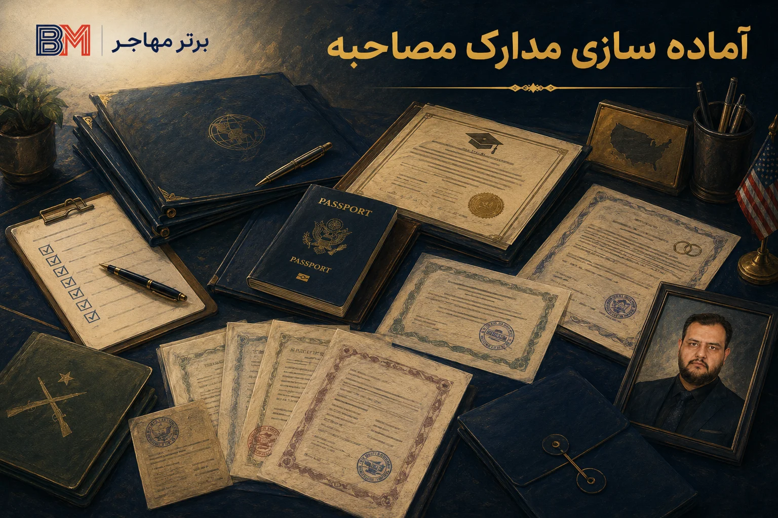 جمع آوری و ترجمه مدارک مصاحبه ویزای لاتاری