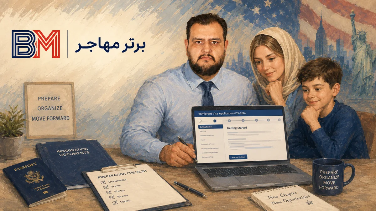 مراحل بعد از برنده شدن لاتاری و تکمیل فرم DS-260