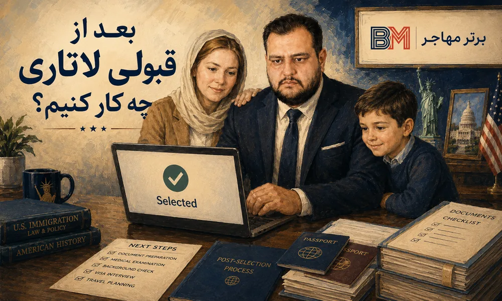 مراحل بعد از برنده شدن در لاتاری گرین کارت